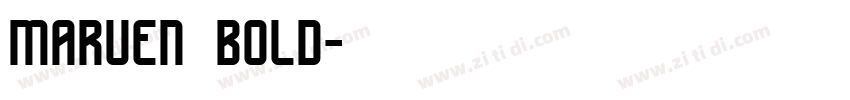 maruen bold字体转换